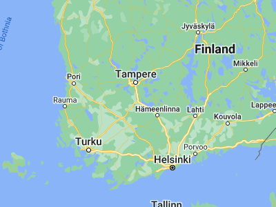 Map showing location of Akaa (61.16667, 23.86667)