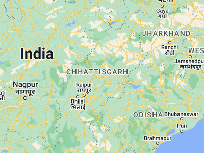 Map showing location of Akaltara (22.01667, 82.43333)