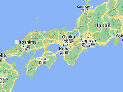 Map showing location of Akashi (34.63333, 134.98333)