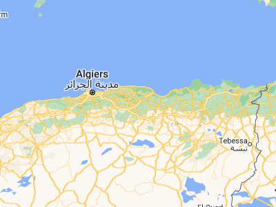 Map showing location of Akbou (36.4575, 4.53494)