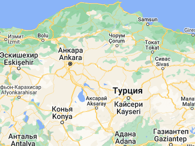 Map showing location of Akçakent (39.62278, 34.09583)