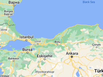 Map showing location of Akçakoca (41.08663, 31.11623)