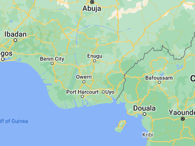 Map showing location of Ake-Eze (5.91677, 7.67615)