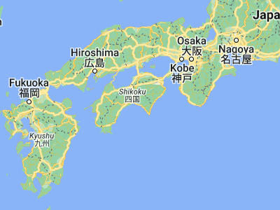 Map showing location of Aki (33.5, 133.9)