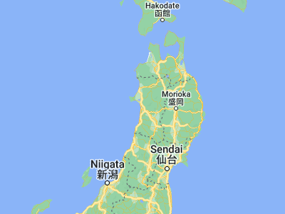 Map showing location of Akita (39.71667, 140.11667)