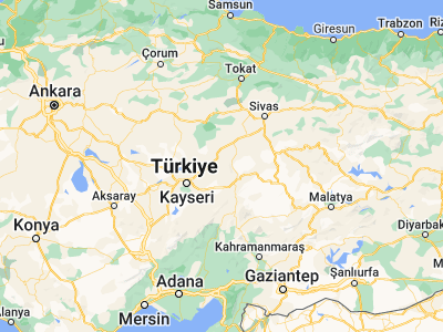 Map showing location of Akkışla (39.00222, 36.17381)