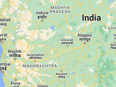 Map showing location of Akot (21.09639, 77.05861)