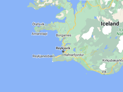 Map showing location of Akranes (64.32179, -22.0749)