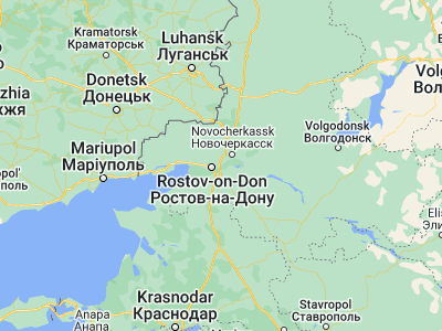 Map showing location of Aksay (47.25838, 39.86675)