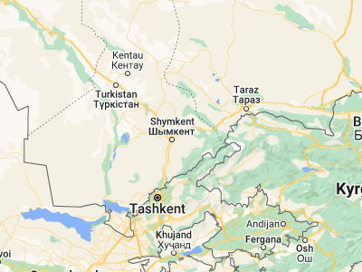 Map showing location of Aksu (42.4219, 69.82795)