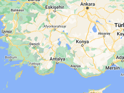 Map showing location of Aksu (37.79889, 31.07111)