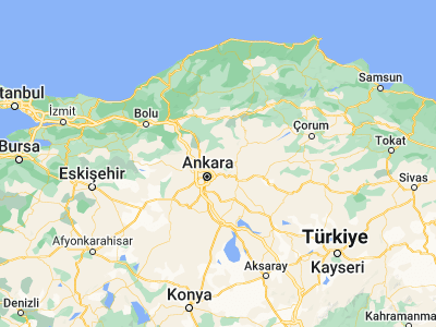 Map showing location of Akyurt (40.13512, 33.08614)