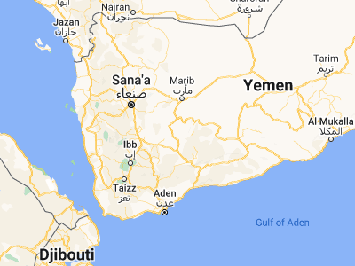 Map showing location of Al Aqţa‘ (14.66217, 45.35123)