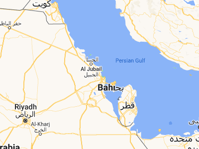 Map showing location of Al Awjām (26.56324, 49.94331)