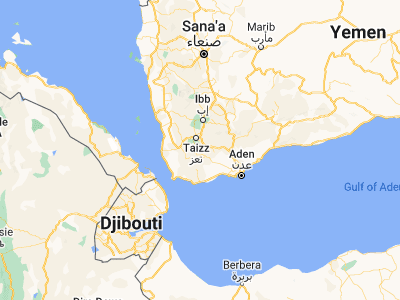 Map showing location of Al ‘Ayn (13.33005, 44.09208)