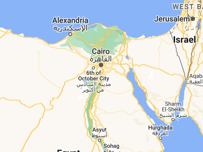 Map showing location of Al ‘Ayyāţ (29.61972, 31.2575)
