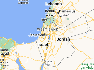 Map showing location of Al ‘Ayzarīyah (31.77078, 35.26916)