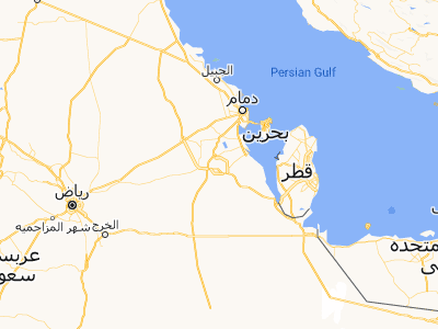 Map showing location of Al Baţţālīyah (25.43333, 49.63333)