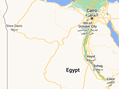 Map showing location of Al Bawīţī (28.34919, 28.86591)