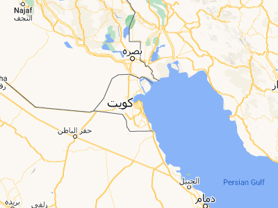 Map showing location of Al Farwānīyah (29.2775, 47.95861)