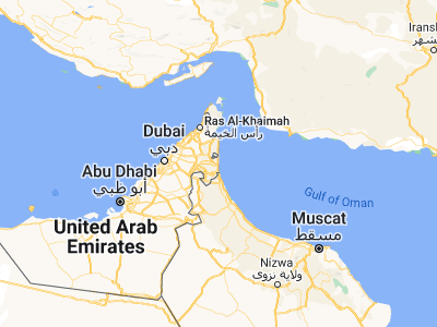 Map showing location of Al Fujayrah (25.11641, 56.34141)