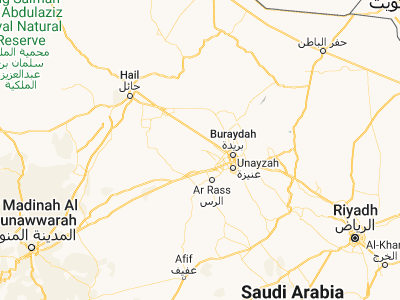 Map showing location of Al Fuwayliq (26.44322, 43.2534)