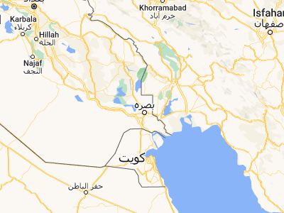Map showing location of Al Hārithah (30.71861, 47.72083)