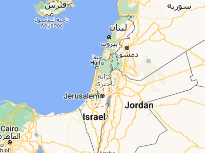 Map showing location of Al Hāshimīyah (32.46392, 35.21938)