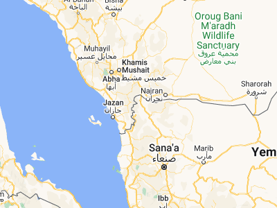 Map showing location of Al Hijrah (17.29788, 43.38718)