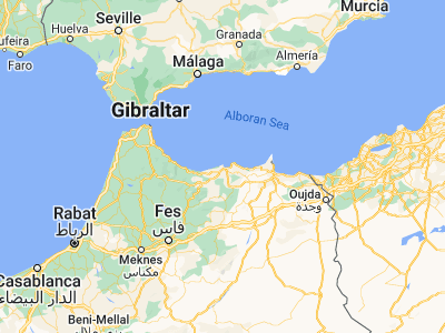 Map showing location of Al Hoceïma (35.25165, -3.93723)