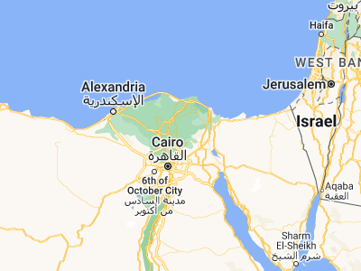 Map showing location of Al Ibrāhīmīyah (30.71877, 31.56299)