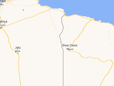 Map showing location of Al Jaghbūb (29.74262, 24.51676)