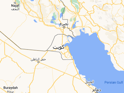 Map showing location of Al Jahrā’ (29.3375, 47.65806)