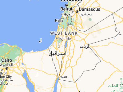 Map showing location of Al Karmil (31.42301, 35.13278)