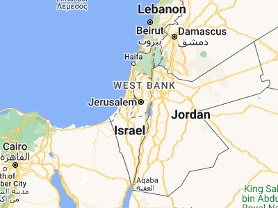 Map showing location of Al Khaḑir (31.69405, 35.16685)