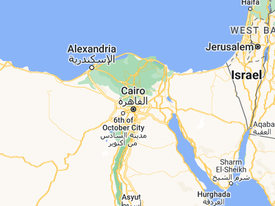 Map showing location of Al Khānkah (30.21035, 31.36812)