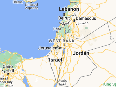 Map showing location of Al Lubban al Gharbī (32.03504, 35.03928)