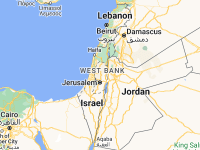 Map showing location of Al Lubban ash Sharqīyah (32.07011, 35.2403)