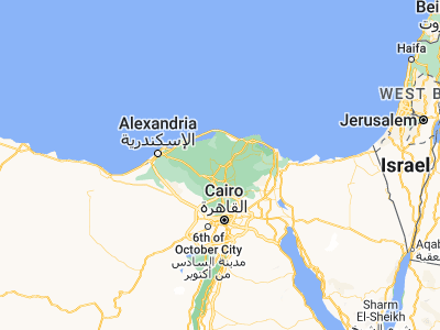Map showing location of Al Maḩallah al Kubrá (30.9745, 31.16499)