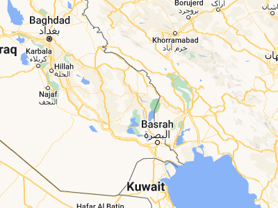 Map showing location of Al Majar al Kabir (31.57232, 47.17529)