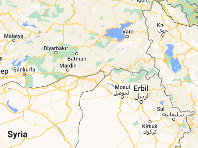 Map showing location of Al Mālikīyah (37.17832, 42.14046)