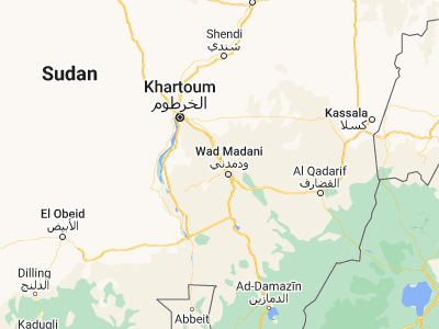 Map showing location of Al Masallamiyya (14.5748, 33.3373)
