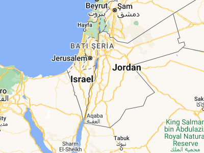 Map showing location of Al Mazār (31.06556, 35.69611)