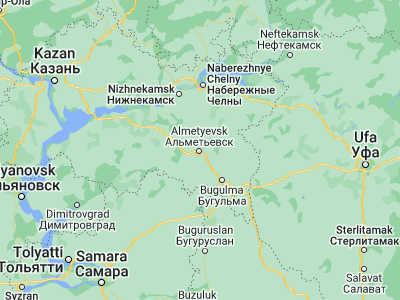 Map showing location of Al’met’yevsk (54.90442, 52.3154)