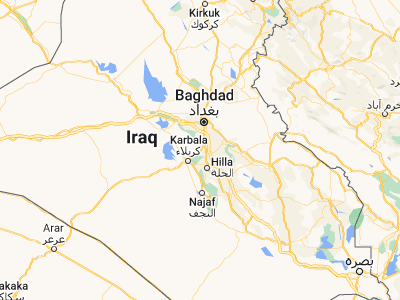 Map showing location of Al Musayyib (32.78396, 44.27662)