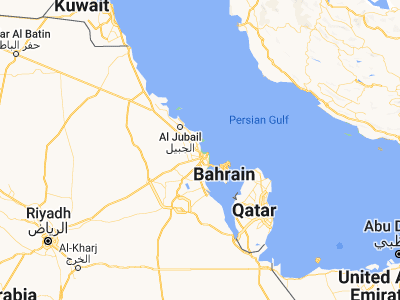Map showing location of Al Qaţīf (26.5208, 50.02452)