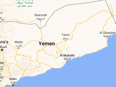 Map showing location of Al Qaţn (15.84056, 48.45556)