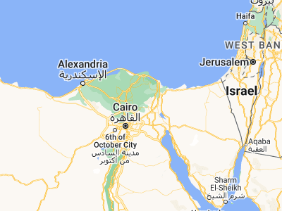 Map showing location of Al Qurayn (30.61618, 31.73514)