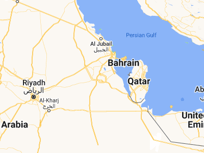 Map showing location of Al Qurayn (25.48333, 49.6)