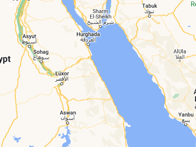 Map showing location of Al Quşeir (26.10426, 34.27793)